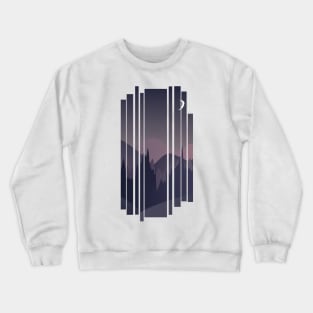 Night landscape illustration Crewneck Sweatshirt